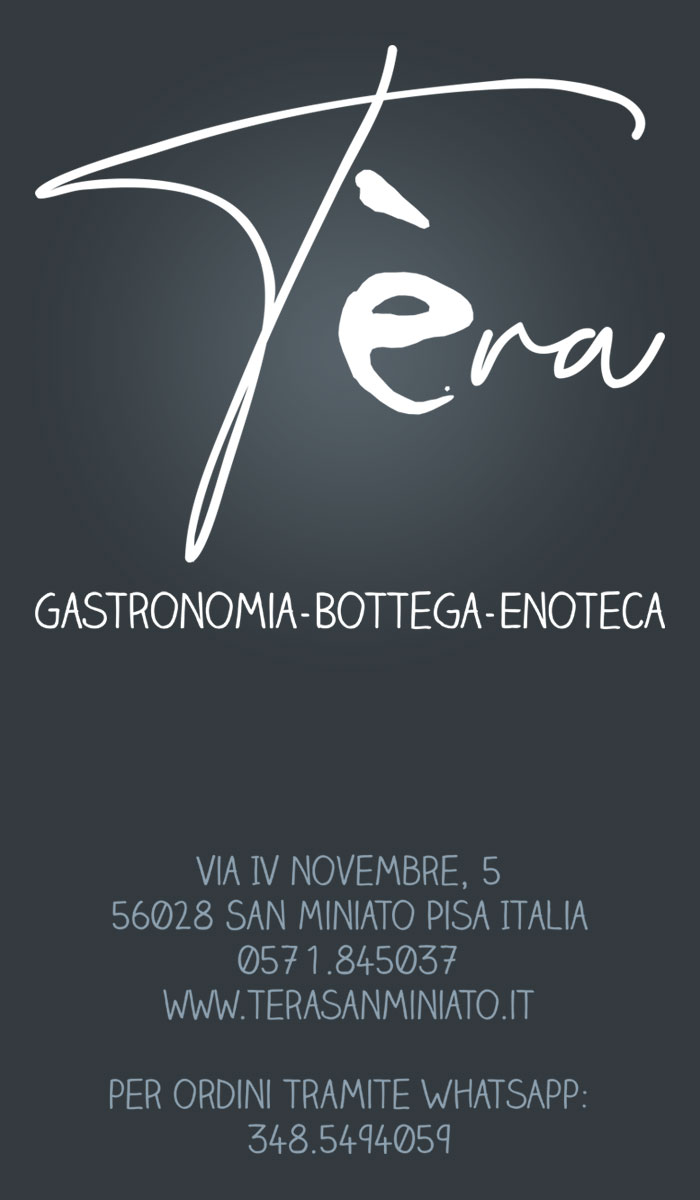 Tèra San Miniato gastronomia bottega enoteca piatti da asporto